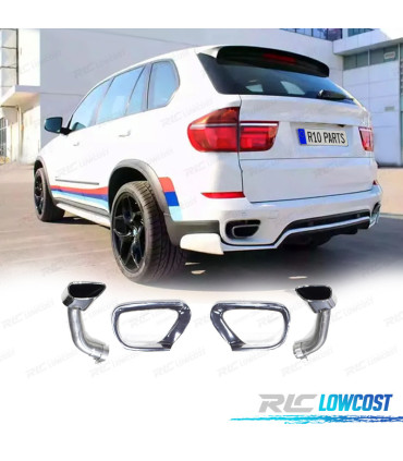 TERMINALI SCARICO BMW X5 E70 07-12 LOOK M PERFORMANCE ARGENTO