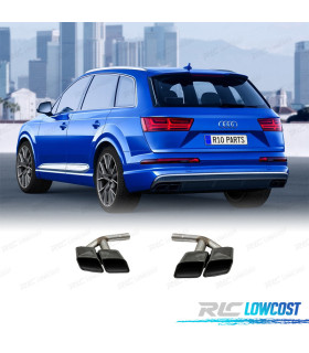 TERMINALI SCARICO AUDI Q7 3.0T BENZINA 16-19 LOOK SQ7 NERO