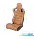 KIT SEDILE SPORTIVO SEMI BAQUET STILE RS IN PELLE BEIGE