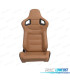 KIT SEDILE SPORTIVO SEMI BAQUET STILE RS IN PELLE BEIGE