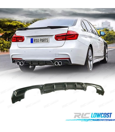 DIFFUSORE PER BMW F30 F31 11-15 LOOK M PERFORMANCE IN CARBONIO DOPPIA USCITA