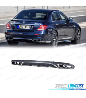 DIFFUSORE MERCEDES CLASSE E W213 SEDAN 16-20 LOOK E63 + TERMINALI DI SCARICO