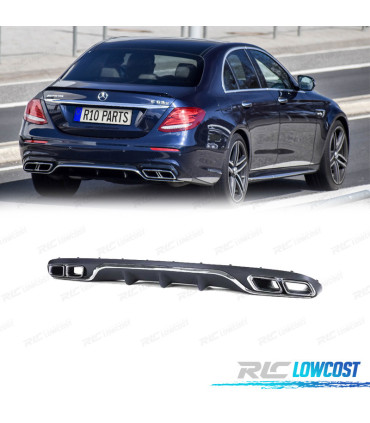 DIFFUSORE MERCEDES CLASSE E W213 SEDAN 16-20 LOOK E63 + TERMINALI DI SCARICO