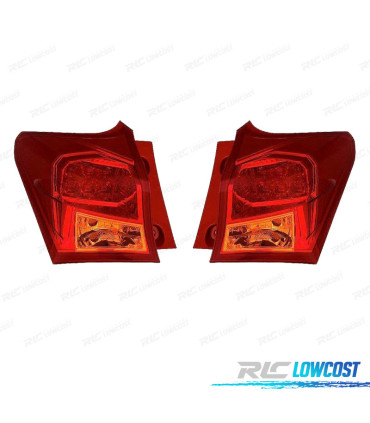 FANALI TOYOTA AURIS 5P 13-15 LED AMBRA ROSSO