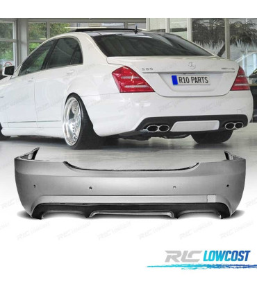 PARAURTI POSTERIORE PER MERCEDES CLASSE S W221 05-13 LOOK AMG PDC
