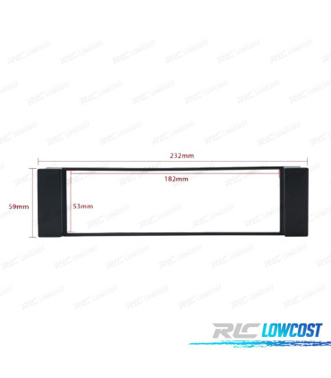 CORNICE NERA RADIO 1-DIN PER AUDI A3 8L A6 4B SEAT LEON TOLEDO FIAT SCUDO