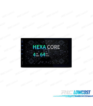 RADIO GPS ANDROID 11 7" LCD TÁCTIL 2DIN HDMI 4GB RAM 64GB ROM CARPLAY