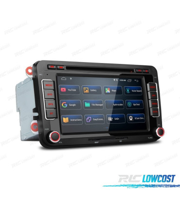 RADIO GPS ANDROID 13 PER VOLKSWAGEN VW SEAT SKODA TOURAN 7" USB GPS TATTILE HD