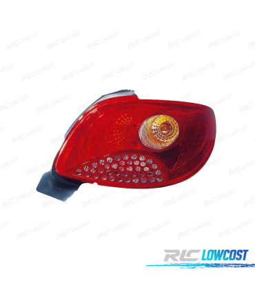 FANALE DESTRO PER PEUGEOT 206 PLUS 09- AMBRA ROSSO