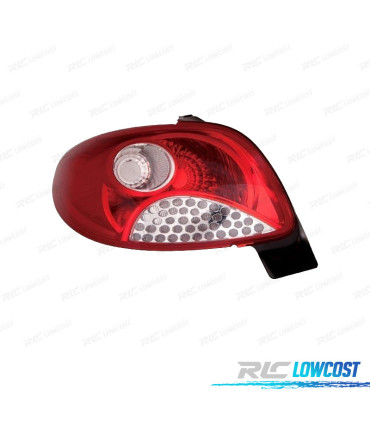 FANALE SINISTRO PER PEUGEOT 206 PLUS 09- BIANCO ROSSO