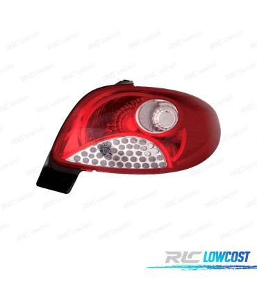 FANALE DESTRO PER PEUGEOT 206 PLUS 09- BIANCO ROSSO