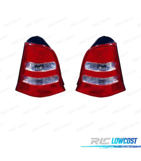 FANALI PER MERCEDES CLASSE A W168 01-04 BIANCO ROSSO