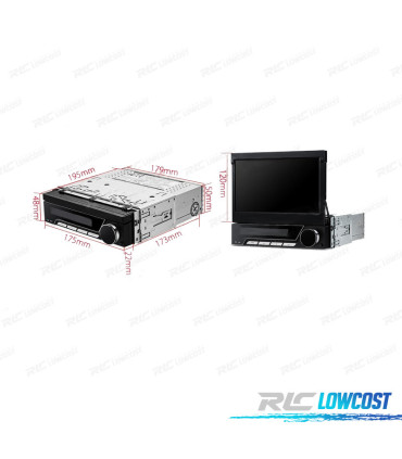 RADIO GPS ANDROID 7 UNIVERSALE 7" 1 DIN SCHERMO TOUCH SCREEN 32GB DI MEMORIA INTERNA 2GB DI RAM DDR3