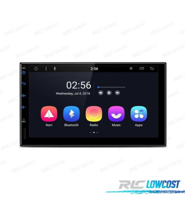 RADIO GPS ANDROID 8.1 7" OCTA-CORE 2DIN MULTIMEDIA SCHERMO CURVO