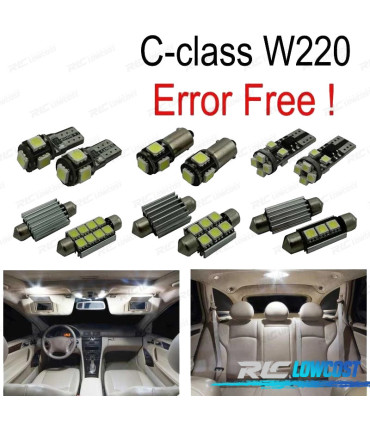KIT 24 LAMPADE LED INTERNE PER MERCEDES CLASSE S W220 1999-2005