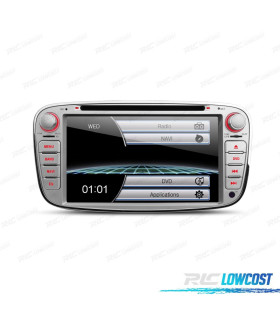 NAVIGATORE RADIO 7" PER FORD TONDO COLORE GRIGIO USB GPS TOUCH HD