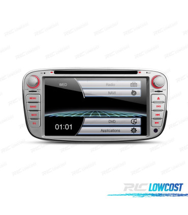 NAVIGATORE RADIO 7" PER FORD TONDO COLORE GRIGIO USB GPS TOUCH HD