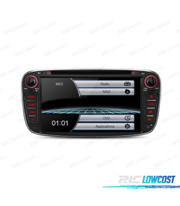 NAVIGATORE RADIO 7" PER FORD TONDO COLORE NERO USB GPS TOUCH HD