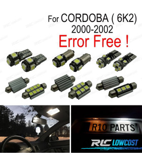 KIT 7 LAMPADE LED INTERNE PER SEAT CORDOBA 6K2 00-02
