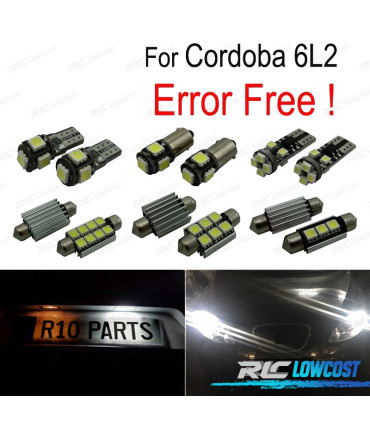 KIT 6 LAMPADE LED PER SEAT CORDOBA 6L 6L2 03-09
