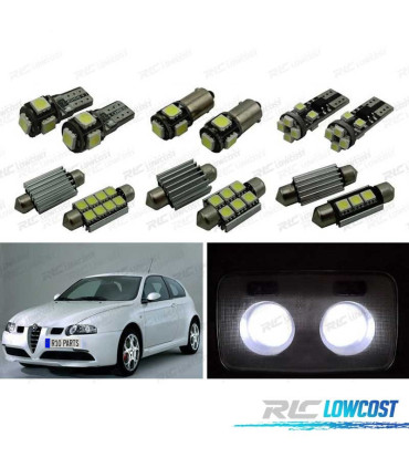 KIT 9 LAMPADE LED INTERNE PER ALFA ROMEO 147 00-10