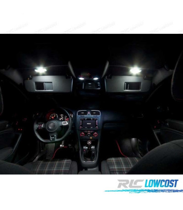 KIT 10 LAMPADE LED INTERNE PER VOLKSWAGEN VW GOLF 6 MK6 MKVI GTI 10-14