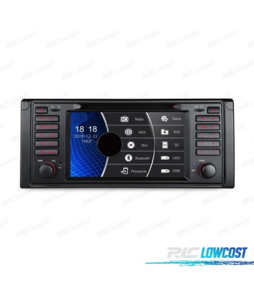 NAVIGATORE RADIO 7" PER BMW SERIE 5 E39 95-03 USB GPS TOUCH HD