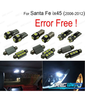 KIT 14 LAMPADE LED INTERNE PER HYUNDAI SANTAFE SANTA FE IX45 06-12