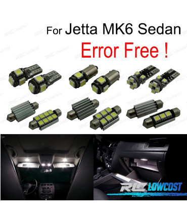 KIT 13 LAMPADE LED INTERNE PER VOLKSWAGEN VW JETTA6 JETTA 6 MK6 MK VI SEDAN 11-18
