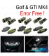 KIT 15 LAMPADE LED INTERNE PER VOLKSWAGEN VW GOLF 4 MK4 JETTA IV GTI 99-05