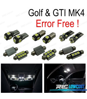 KIT 15 LAMPADE LED INTERNE PER VOLKSWAGEN VW GOLF 4 MK4 JETTA IV GTI 99-05