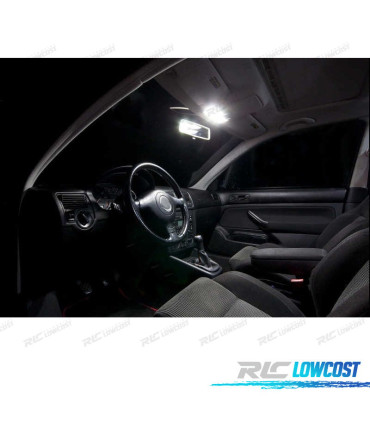 KIT 15 LAMPADE LED INTERNE PER VOLKSWAGEN VW GOLF 4 MK4 JETTA IV GTI 99-05