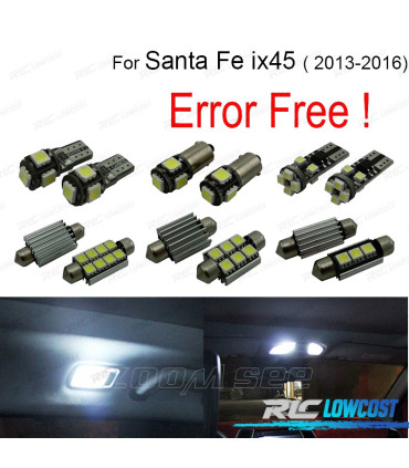 KIT 11 LAMPADE LED INTERNE PER HYUNDAI SANTAFE SANTA FE IX45 13-16