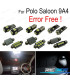 KIT 12 LAMPADE LED INTERNE PER VOLKSWAGEN VW POLO MK4 SEDAN 9A4 03-10