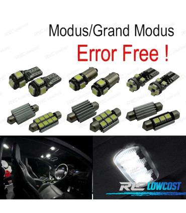 KIT 12 LAMPADE LED INTERNE PER RENAULT MODUS GRAND MODUS 04-13