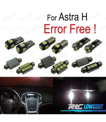 KIT 13 LAMPADE LED INTERNE PER OPEL ASTRA H OPC GTC CARAVAN BERLINA SW HATCHBACK 04-09