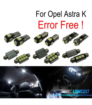 KIT 13 LAMPADE LED INTERNE PER OPEL ASTRA K OPC GTC 15-