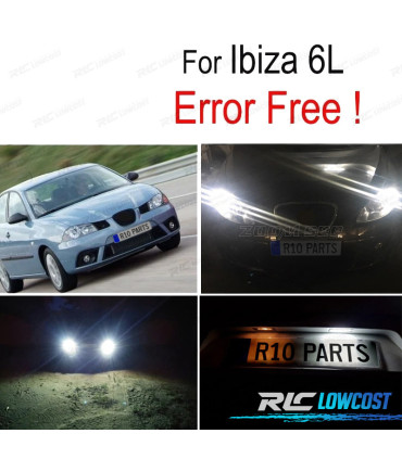 KIT 6 LAMPADE LED INTERNE PER SEAT IBIZA IV MK4 6L 02-08
