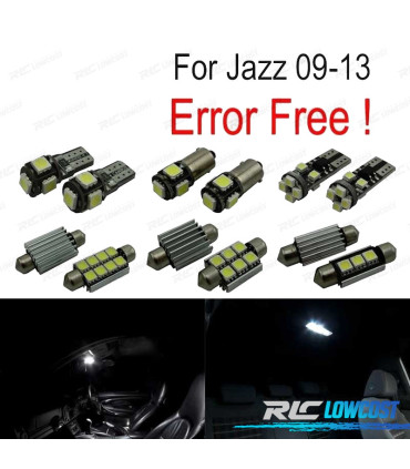 KIT 6 LAMPADE LED INTERNE PER HONDA JAZZ COMPATIBILE 09-13