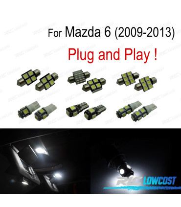 KIT 7 LAMPADE LED INTERNE PER MAZDA 6 09-13