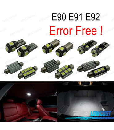KIT 10 LAMPADE LED INTERNE PER BMW SERIE 3 E90 E91 E92 06-11