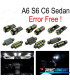 KIT 11 LAMPADE LED INTERNE PER AUDI A6 S6 RS6 C6 SEDAN 05-11