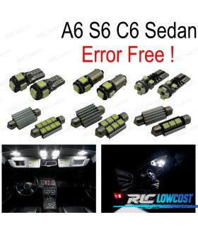 KIT 11 LAMPADE LED INTERNE PER AUDI A6 S6 RS6 C6 SEDAN 05-11