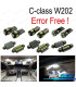 KIT 9 LAMPADE LED INTERNE PER MERCEDES CLASSE C W202 C220 C230 C280 C43 AMG 93-99