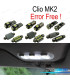 KIT 8 LAMPADE LED INTERNE PER RENAULT CLIO 2 II MK2 98-05