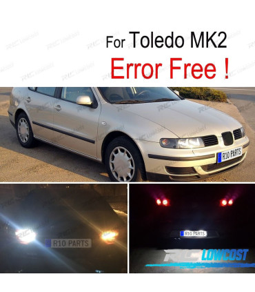KIT 4 LAMPADE LED INTERNE PER SEAT TOLEDO MK2 1 M 1M2 99-04