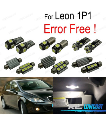 KIT 13 LAMPADE LED INTERNE PER SEAT LEON MK2 1 P 1P1 05-12