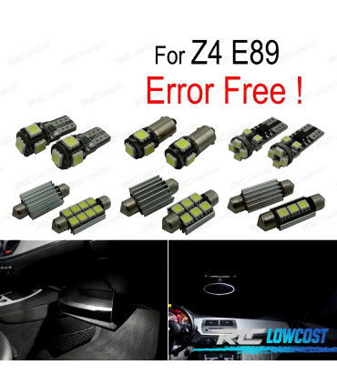 KIT 10 LAMPADE LED INTERNE PER BMW Z4 E89 SDRIVE 18I 20I 23I 28I 30I 35I 35 ES 09-