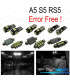 KIT 16 LAMPADE LED INTERNE PER AUDI A5 S5 RS5 B8 08-15