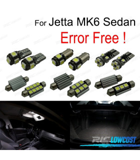 KIT 14 LAMPADE LED INTERNE PER VOLKSWAGEN VW JETTA 6 MK6 MKVI SEDAN 11-18
